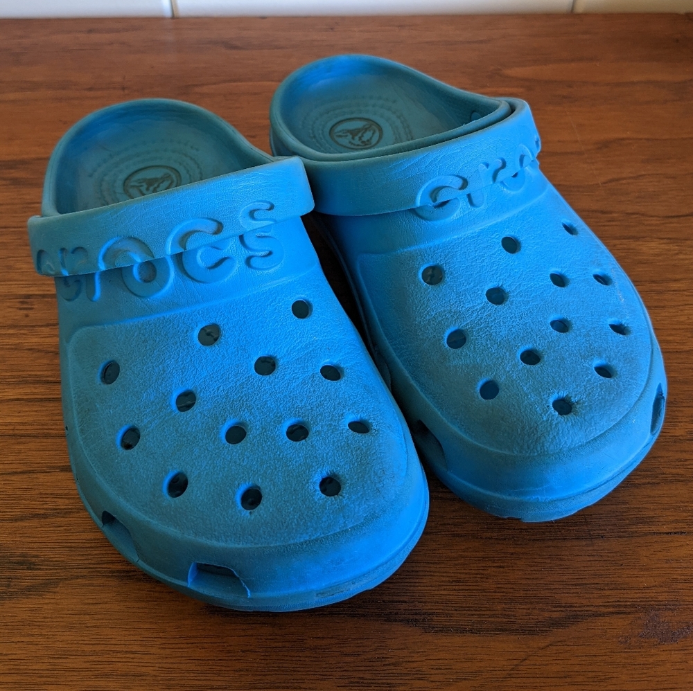 Crocs Electric Blue Size 1 Worn